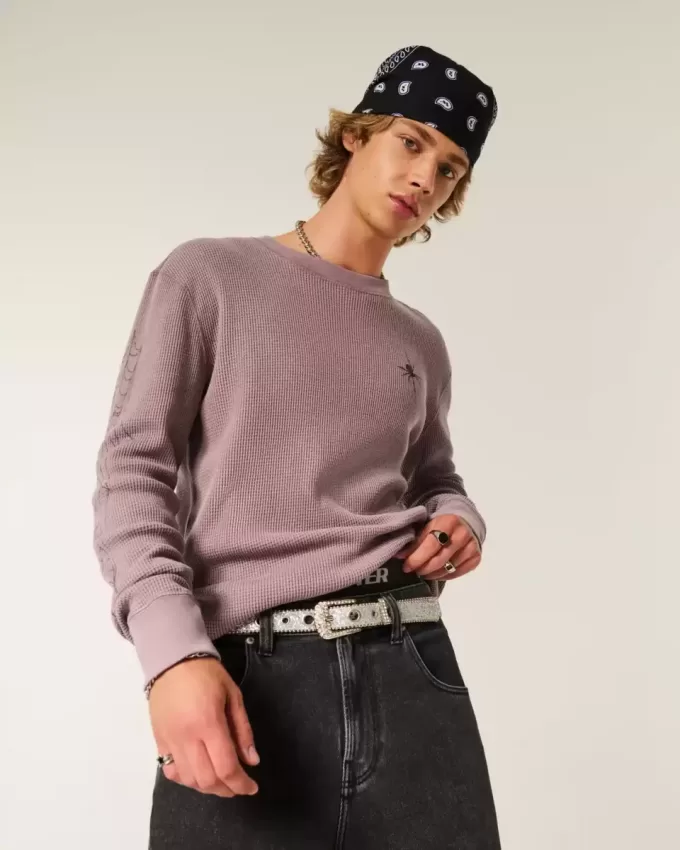 Spider Graphic Thermal Crew Shirt Spider Graphic Thermal Crew Shirt