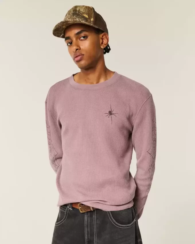 Spider Graphic Thermal Crew Shirt Spider Graphic Thermal Crew Shirt