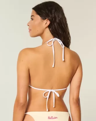 Spring Break Graphic Halter Triangle Bikini Top Spring Break Graphic Halter Triangle Bikini Top