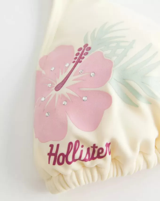 Spring Break Graphic Halter Triangle Bikini Top