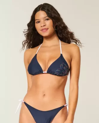 Spring Break Halter Triangle Bikini Top
