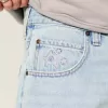 Star Graphic Baggy Denim Shorts