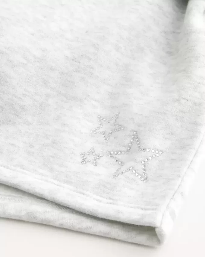 Star Graphic Fleece Mini Shorts Star Graphic Fleece Mini Shorts