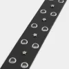 Star-Studded Leather Belt