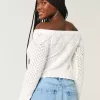 Stitchy Crochet-Style Off-the-Shoulder Sweater Stitchy Crochet-Style Off-the-Shoulder Sweater
