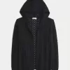 Stitchy Hooded No-Close Cardigan