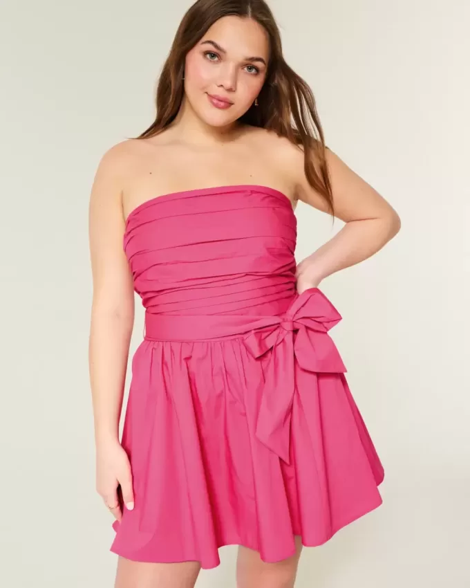 Strapless Bow Mini Dress Strapless Bow Mini Dress