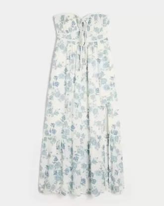 Strapless Braided Maxi Dress