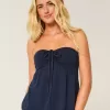 Strapless Cinched Babydoll Top Strapless Cinched Babydoll Top