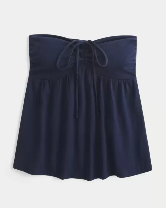 Strapless Cinched Babydoll Top Strapless Cinched Babydoll Top