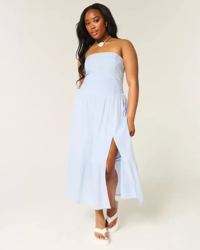 Strapless Embroidered Maxi Dress Strapless Embroidered Maxi Dress