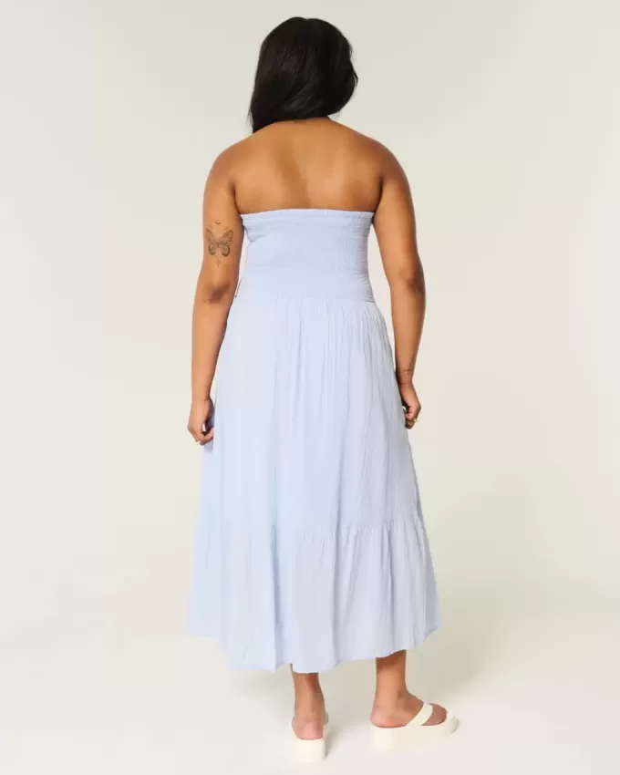 Strapless Embroidered Maxi Dress Strapless Embroidered Maxi Dress