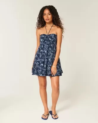 Strapless Ruffle Babydoll Mini Dress Strapless Ruffle Babydoll Mini Dress