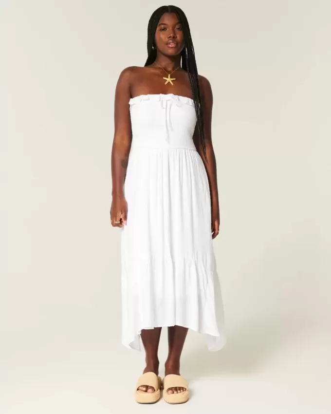 Strapless Smocked Maxi Dress Strapless Smocked Maxi Dress