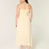 Strapless Smocked Maxi Dress