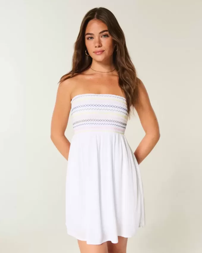 Strapless Smocked Mini Dress Strapless Smocked Mini Dress