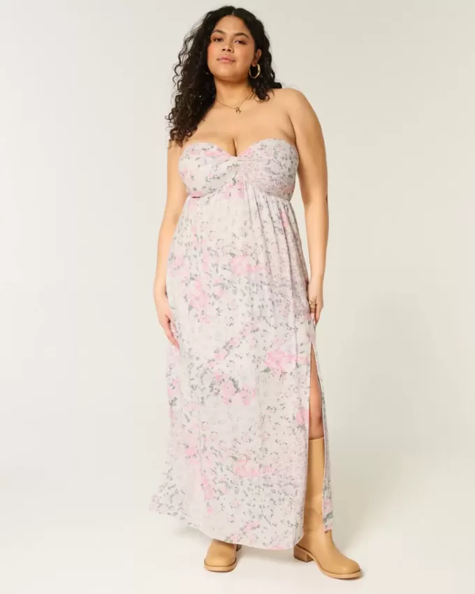 Strapless Twist Bust Maxi Dress Strapless Twist Bust Maxi Dress