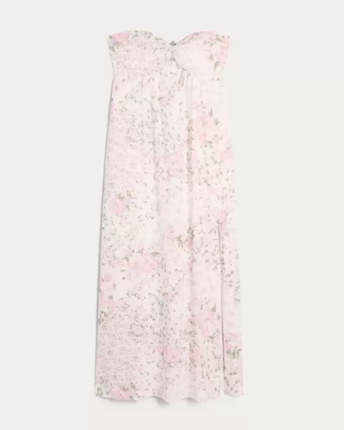 Strapless Twist Bust Maxi Dress Strapless Twist Bust Maxi Dress