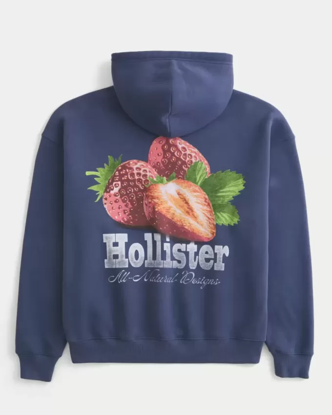 Strawberry Logo Graphic Hoodie Strawberry Logo Graphic Hoodie