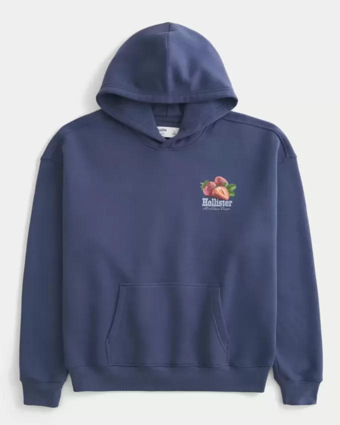 Strawberry Logo Graphic Hoodie Strawberry Logo Graphic Hoodie