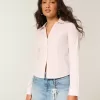Stretch Poplin Button-Through Shirt