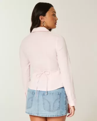 Stretch Poplin Button-Through Shirt Stretch Poplin Button-Through Shirt