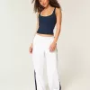 Striped Baggy Pull-On Pants