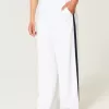 Striped Baggy Pull-On Pants