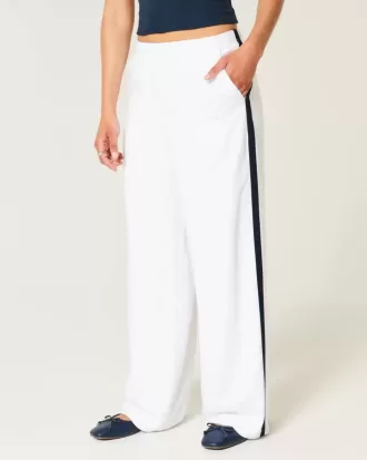 Striped Baggy Pull-On Pants