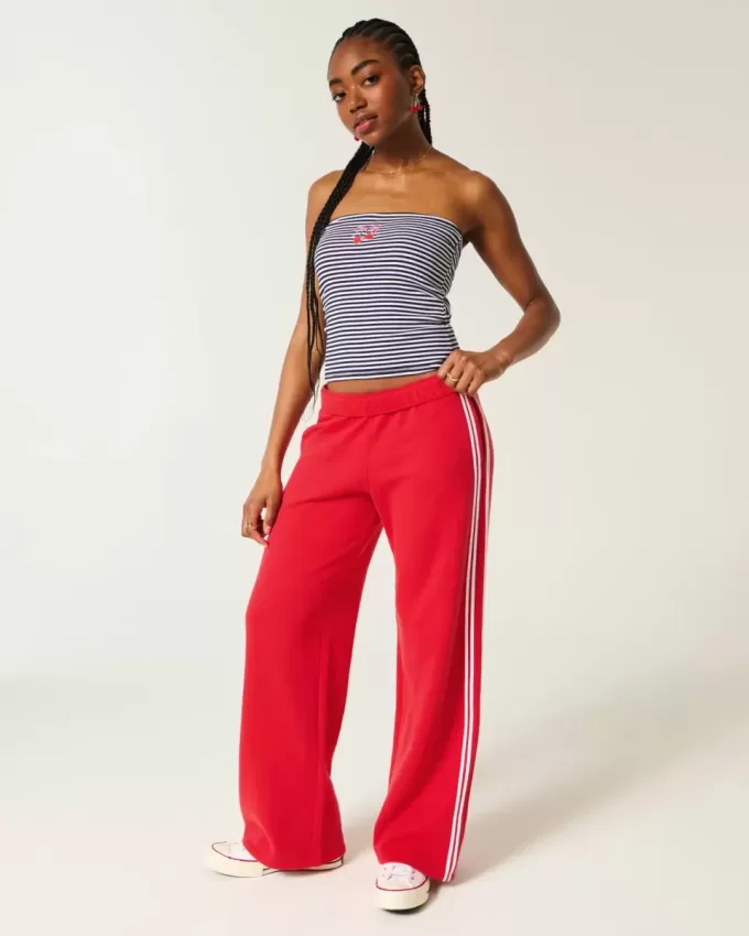 Striped Wide-Leg Sweatpants Striped Wide-Leg Sweatpants