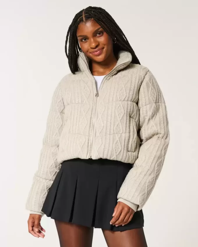 Sweater-Knit Mini Puffer Jacket Sweater-Knit Mini Puffer Jacket