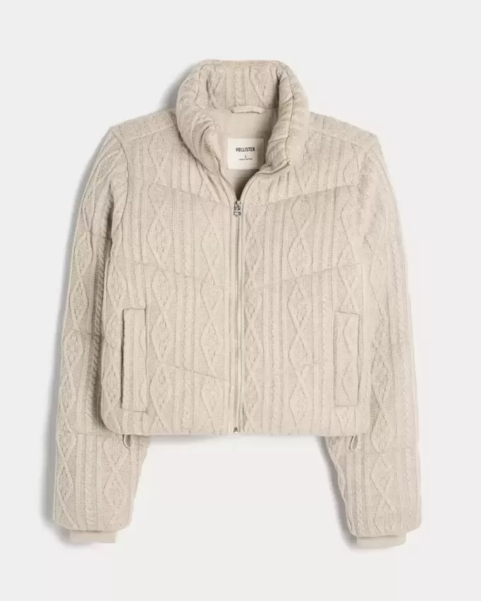 Sweater-Knit Mini Puffer Jacket Sweater-Knit Mini Puffer Jacket