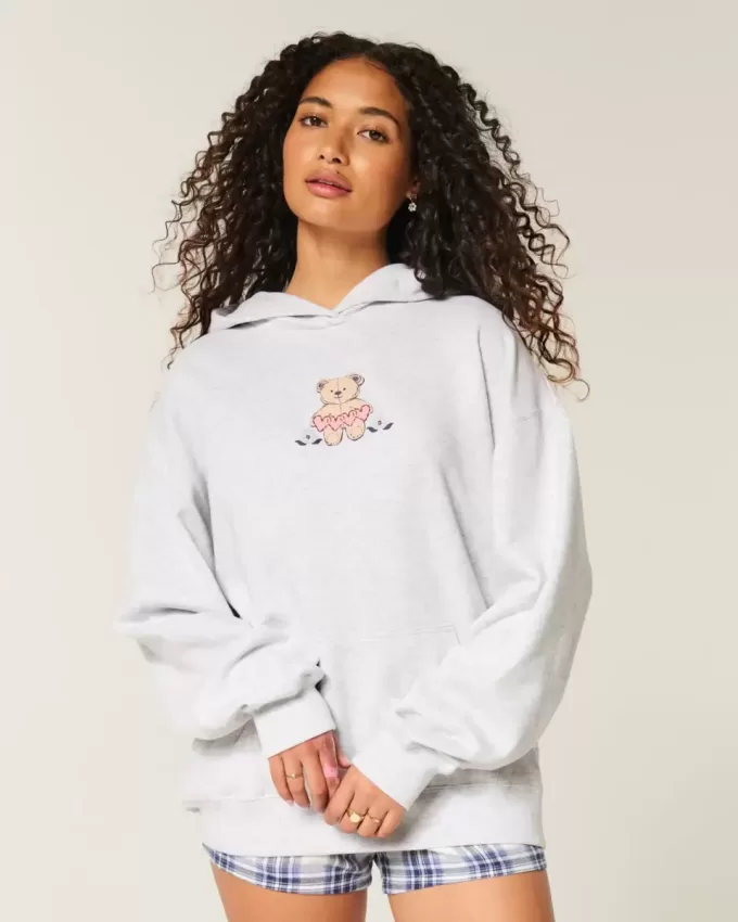 Teddy Bear Graphic Hoodie