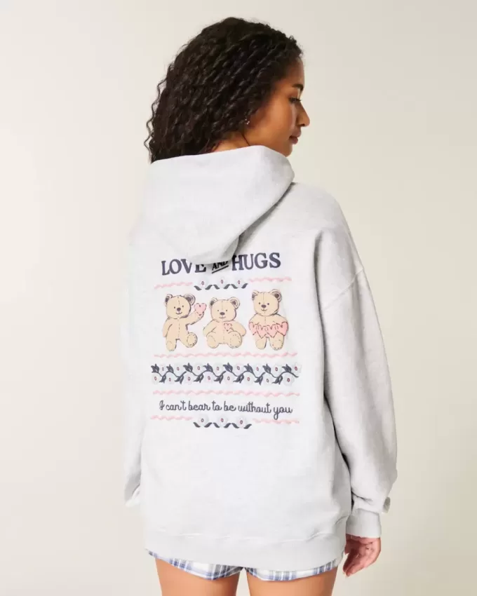 Teddy Bear Graphic Hoodie