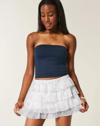 Tiered Chiffon Mini Skort