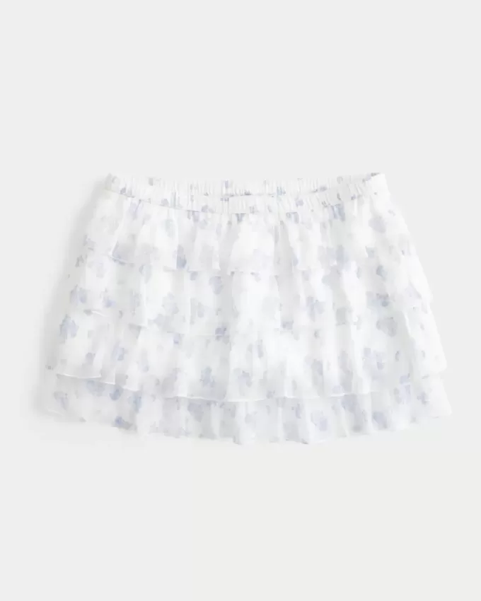 Tiered Chiffon Mini Skort Tiered Chiffon Mini Skort