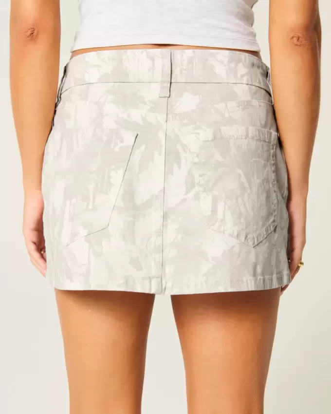 Twill Camo Mini Skirt