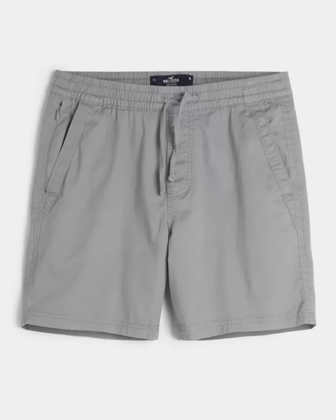 Twill Pull-On Shorts 7″