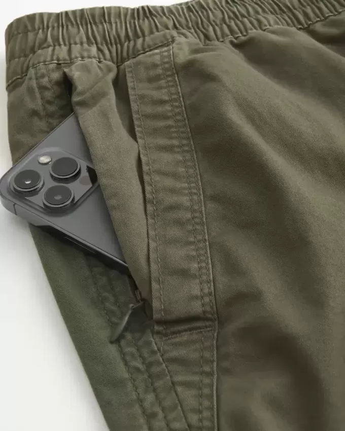 Twill Pull-On Shorts 7″