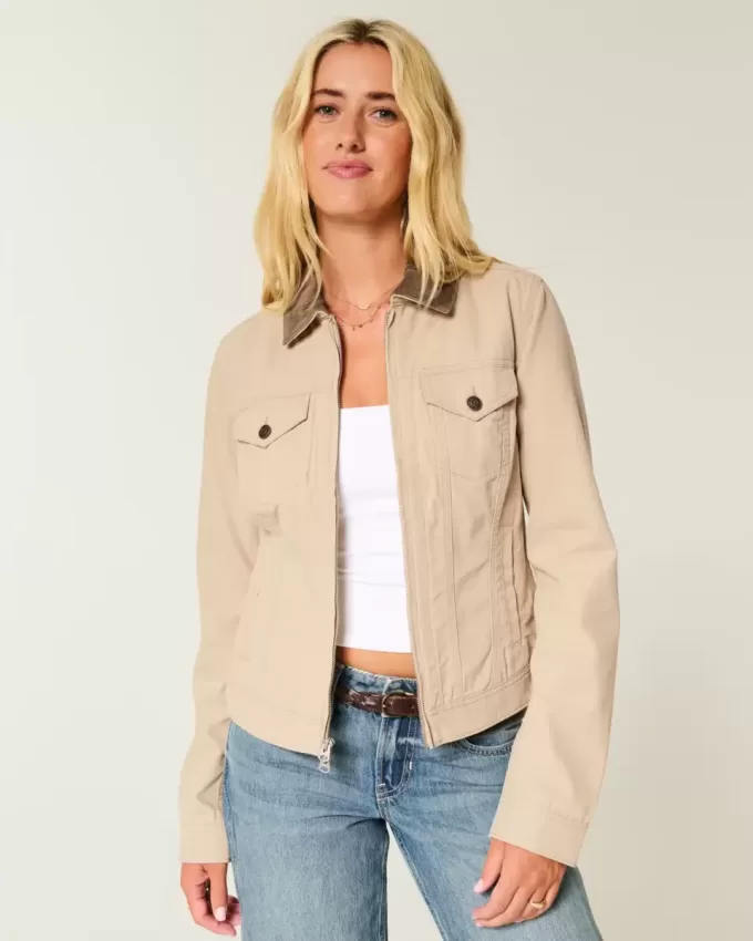 Twill Zip-Up Jacket Twill Zip-Up Jacket