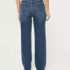 Ultra High-Rise Dark Wash 90s Straight Jeans