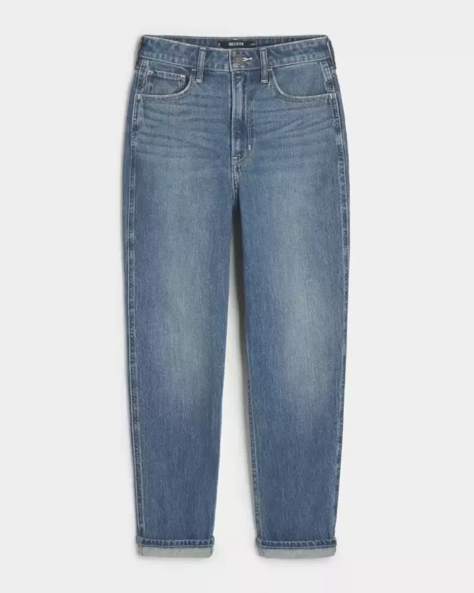 Ultra High-Rise Dark Wash Mom Jeans
