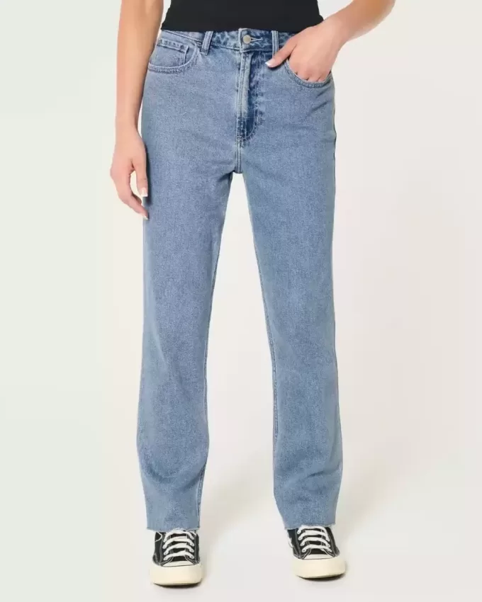 Ultra High-Rise Medium Wash 90s Straight Jeans