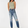 Ultra High-Rise Ripped Medium Wash Mom Jeans Ultra High-Rise Ripped Medium Wash Mom Jeans