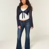 Ultra Low-Rise Dark Wash Flare Jeans Ultra Low-Rise Dark Wash Flare Jeans