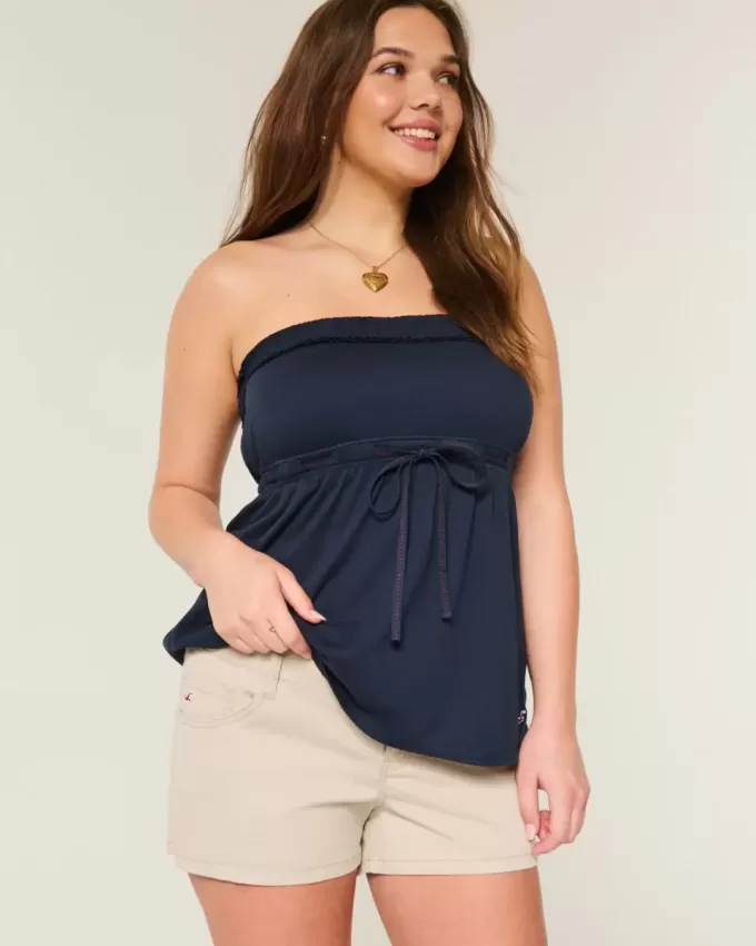 Ultra Low-Rise Khaki Twill Mini Shorts Ultra Low-Rise Khaki Twill Mini Shorts