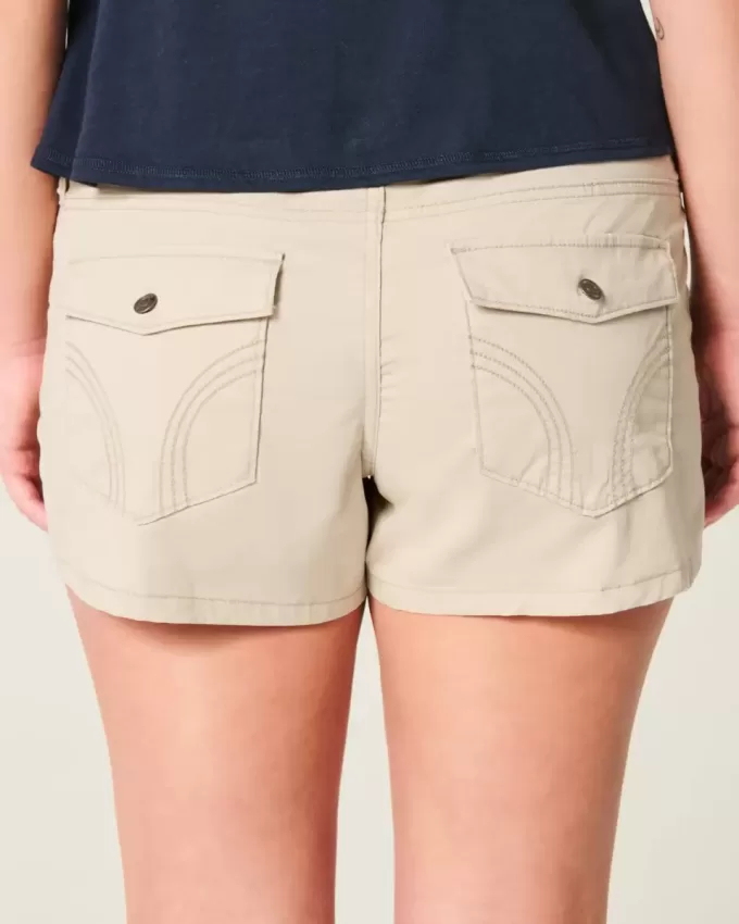 Ultra Low-Rise Khaki Twill Mini Shorts Ultra Low-Rise Khaki Twill Mini Shorts