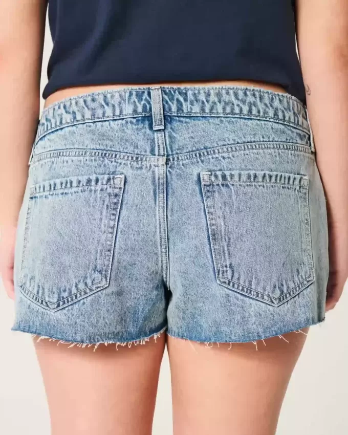 Ultra Low-Rise Light Wash Mini Denim Shorts Ultra Low-Rise Light Wash Mini Denim Shorts
