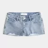 Ultra Low-Rise Light Wash Mini Denim Shorts Ultra Low-Rise Light Wash Mini Denim Shorts