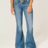 Ultra Low-Rise Medium Wash Flare Jeans Ultra Low-Rise Medium Wash Flare Jeans